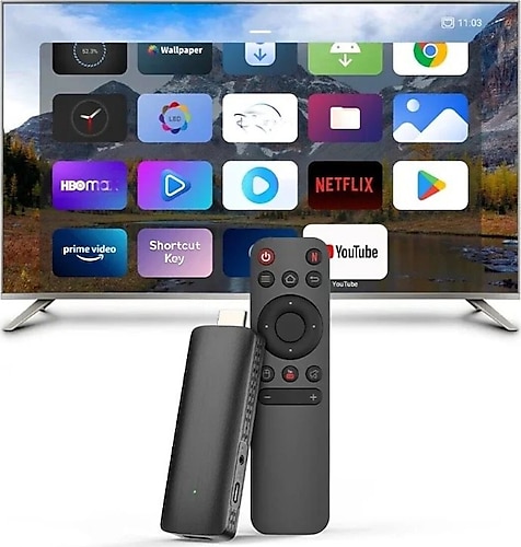 RabbitTech Ultra Hd Android Tv Stick 4k Android Tv Tv Box Tv Stick Medya Oynatıcı Smart Tv Wifi