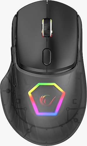 Rampage Hyalo M1 RGB Makrolu Ergonomik Optik Kablosuz Oyuncu Mouse