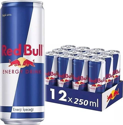 Red Bull Enerji Içeceği 250 Ml Original X 12 Adet