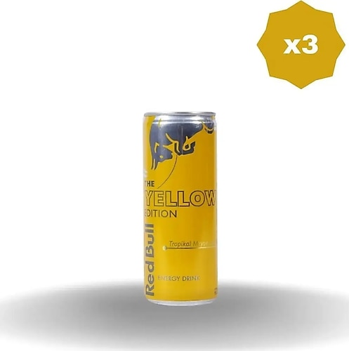 Red Bull Enerji İçeceği Yellow Edition 250 Ml X 3 Adet