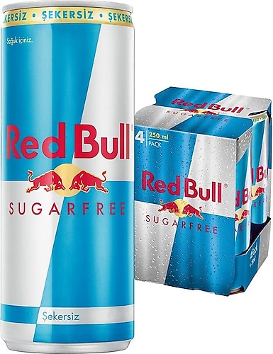 Red Bull SugarFree 250 ml 4'lü Paket Şekersiz Enerji İçeceği
