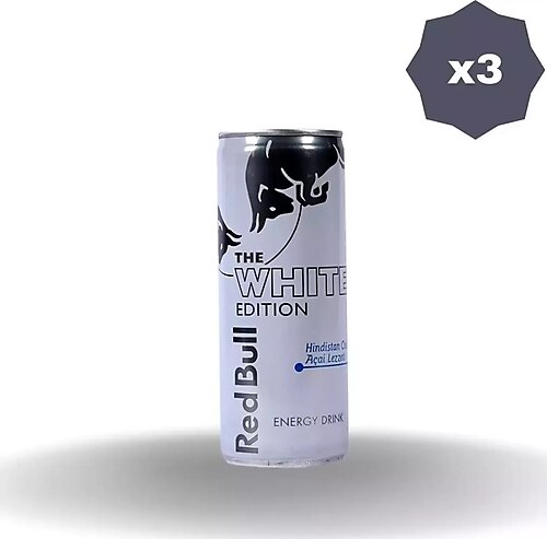 Red Bull White Edition Hindistan Cevizi & Açai Enerji İçeceği 250 ml 3'lü