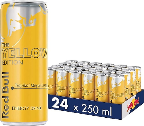 Red Bull Yellow Edition Tropikal Meyve Enerji İçeceği 24x250 ml