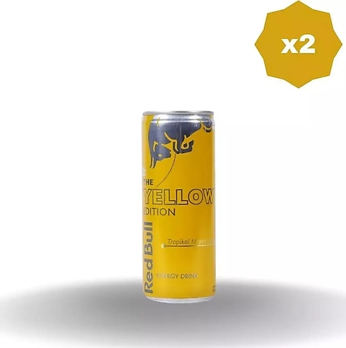 Red Bull Yellow Edition Tropikal Meyve Enerji İçeceği 250 ml 2'li