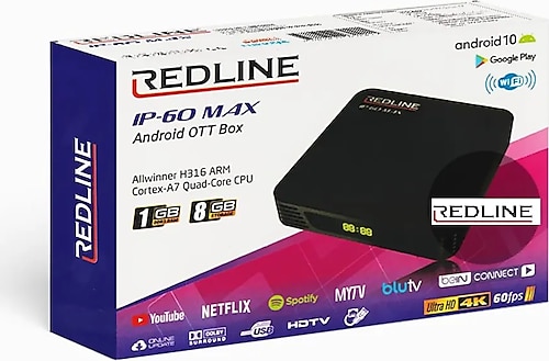 Redline IP-60 Max 8 GB 4K Android TV Box