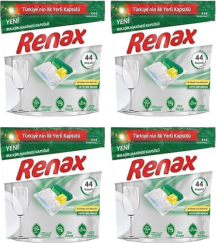 Renax Hepsi Bir Arada Bulaşık Makinesi Tableti 44'lü 4 Adet