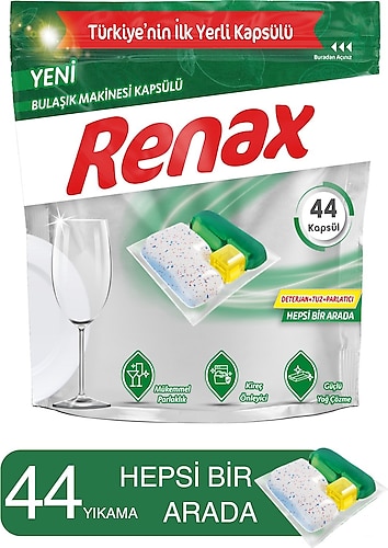Renax Hepsi Bir Arada Bulaşık Makinesi Tableti 44'lü