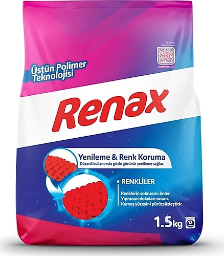 Renax Renkliler için 1.5 kg Toz Deterjan