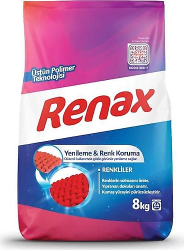 Renax Renkliler için 8 kg Toz Deterjan