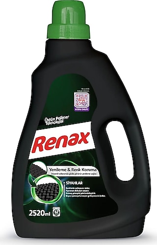Renax Siyahlar için Sıvı Deterjan 42 Yıkama 2.52 lt