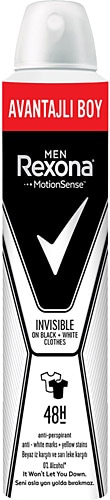Rexona Invisible Black & White Erkek Deodorant 200 ml