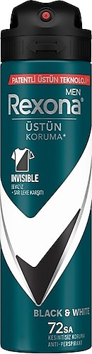 Rexona Invisible Black & White Üstün Koruma Erkek Deodorant 150 ml