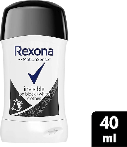 Rexona Motionsense Kadın Stick Deodorant Invisible On Black + White Clothes 40 ml