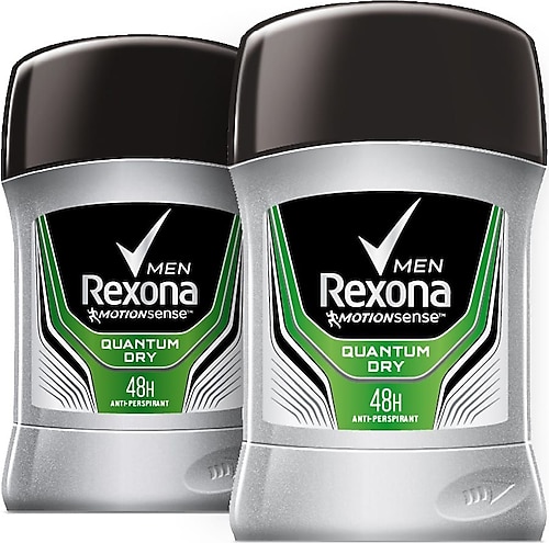 Rexona Quantum Dry Erkek Stick Deodorant 50 ml 2 Adet