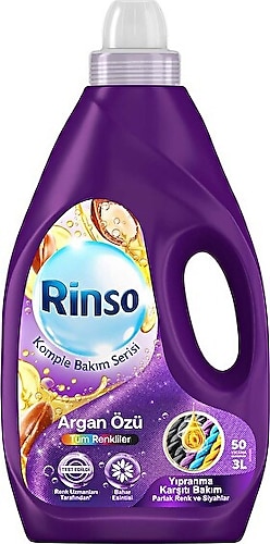 Rinso Argan Özü Renkliler için Sıvı Deterjan 50 Yıkama 3 lt
