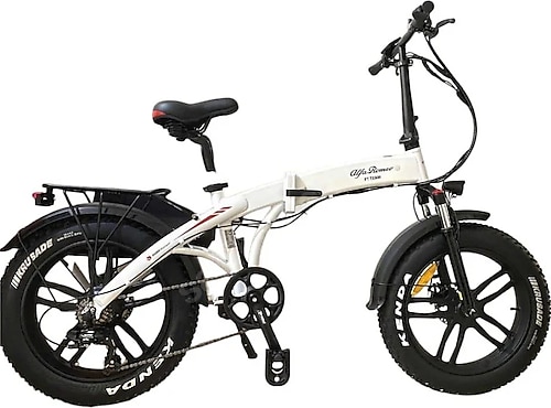 Rks Alfa Romeo R2 F1 Team 20 Jant Fat Bike Katlanabilir Elektrikli Bisiklet Beyaz Siyah