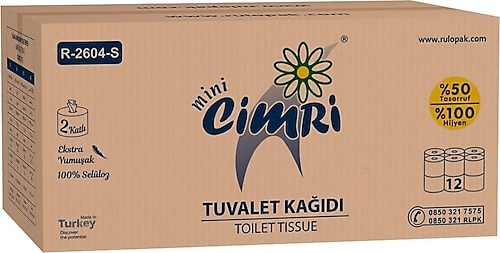 Rulopak Mini Cimri 5 kg 12'li Tuvalet Kağıdı