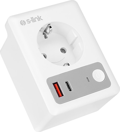 S-link Sl-13 Masterpower 16a Akım Korumalı Akıllı Priz Wıfı&bt Tuya Destekli