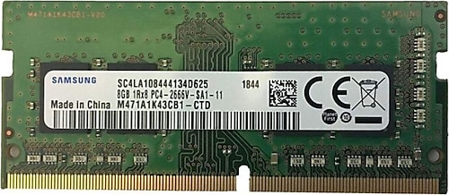 Samsung 8 GB 2666 MHz CL19 SODIMM M471A1K43CB1-CTD DDR4 Ram