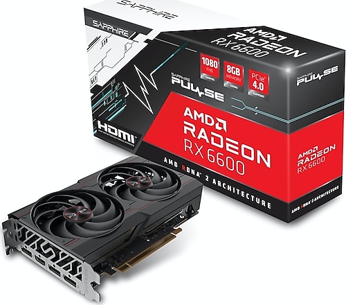 Sapphire RX 6600 Pulse 11310-01-20G 128 Bit GDDR6 8 GB Ekran Kartı