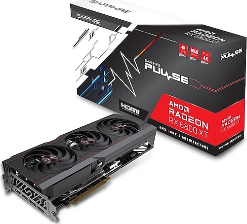 Sapphire RX 6800 XT Pulse 11304-03-20G GDDR6 256 Bit 16 GB Ekran Kartı