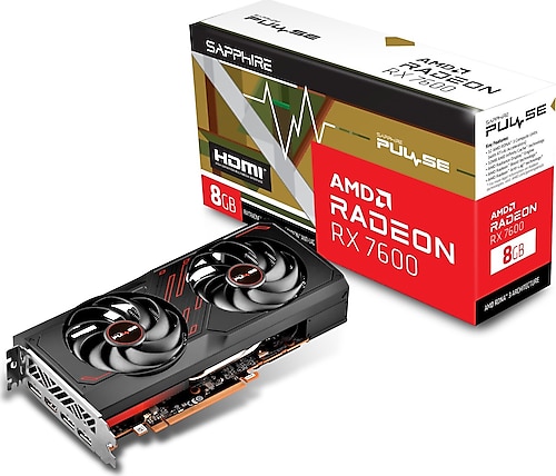 Sapphire RX 7600 Pulse 11324-01-20G 128Bit GDDR6 8 GB Ekran Kartı