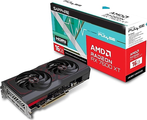 Sapphire RX 7600 XT Pulse 11339-04-20G 128 Bit GDDR6 16 GB Ekran Kartı