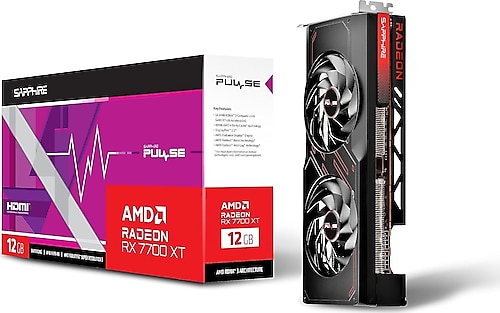 Sapphire RX 7700 XT Pulse 11335-04-20G 192 Bit GDDR6 12 GB Ekran Kartı
