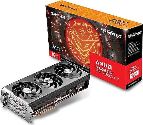 Sapphire RX 7800 XT Nitro+ 11330-01-20G 256 Bit GDDR6 16 GB Ekran Kartı