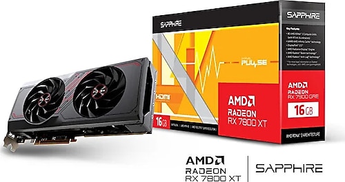 Sapphire RX 7800 XT PULSE 11330-02-20G 256 Bit GDDR6 16 GB Ekran Kartı