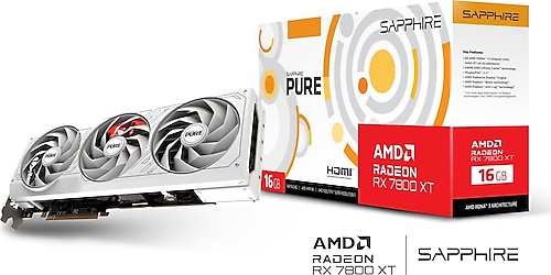 Sapphire RX 7800 XT Pure Gaming 11330-03-20G 256 Bit GDDR6 16 GB Ekran Kartı