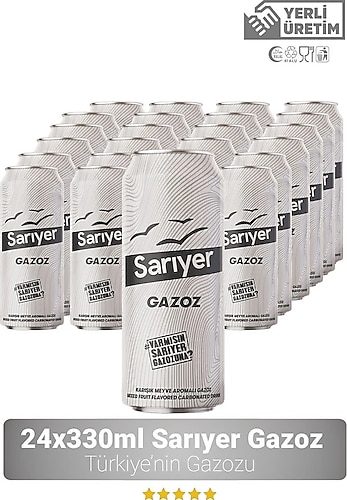Sariyer Karisik Aromali Gazoz 330Ml X 24 Adet
