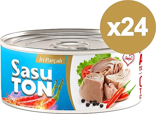 Sasu Blue İri Parçalı Acılı Ton Balığı 160 gr 24'lü