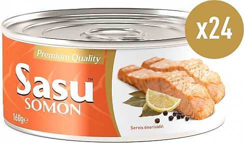 Sasu Bütün Dilim Norveç Somonu 160 gr 24'lü