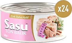 Sasu Light Suda Bütün Dilim Ton Balığı 160 gr 24'lü