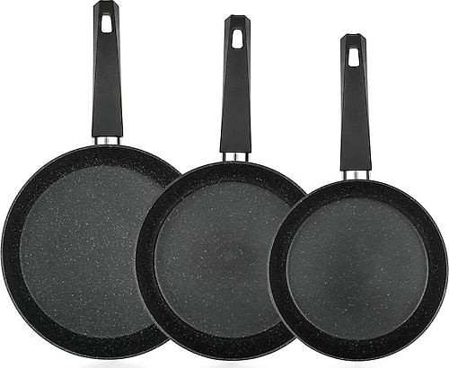 Schafer Black Stone 18-22-26 cm 3'lü Tava Seti