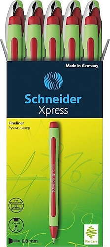 Schneider Xpress 10'lu Kırmızı 0.8 mm Fiber Uçlu Kalem