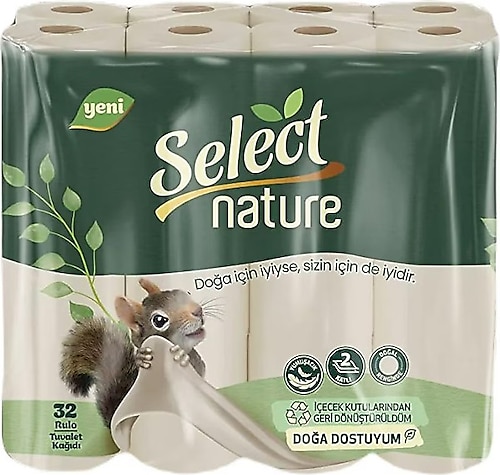 Select Nature Tuvalet Kağıdı 32Li - Kahverengi