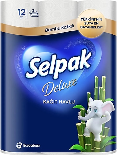Selpak Deluxe Bambu 12'li Kağıt Havlu