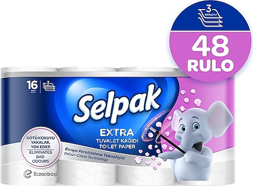 Selpak Extra Banyo Ferahlatma 48'li Tuvalet Kağıdı