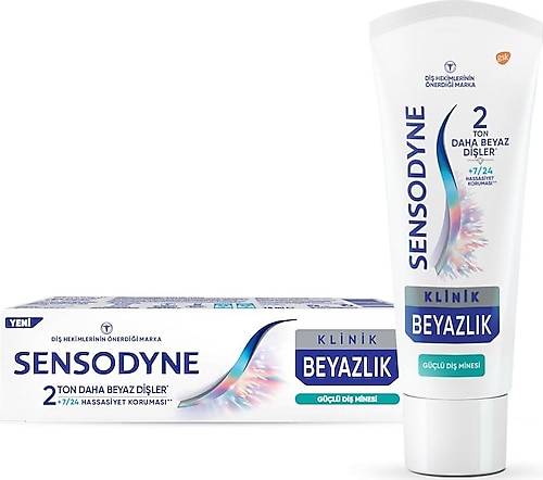 Sensodyne Klinik Beyazlık Güçlü Diş Minesi Florürlü Diş Macunu 75 ml