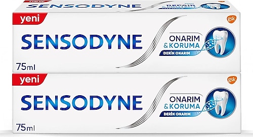 Sensodyne Onarım ve Koruma Florürlü Diş Macunu 75 ml 2 Adet