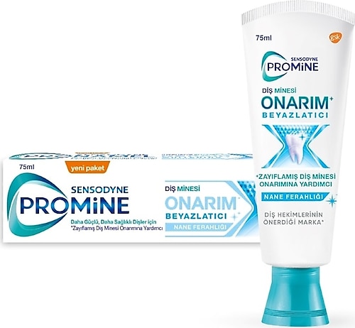 Sensodyne Promine Diş Minesi Onarım Beyazlatıcı Florürlü Diş Macunu 75 ml