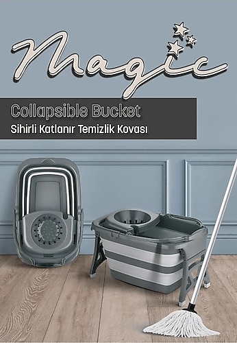 Sepetkitchen Katlanabilir Vileda Temizlik & Mop Kovası