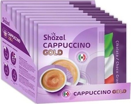 Shazel Cappuccino ve Granüllü Çikolata Tozlu 12 x 25 G