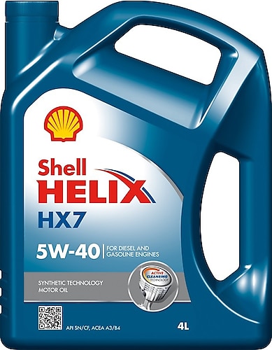 Shell Helix HX7 5W-40 4 lt Motor Yağı