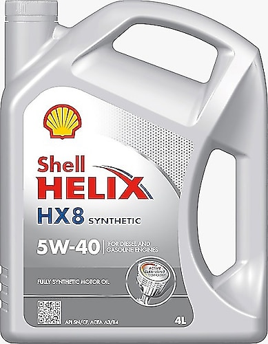 Shell Helix HX8 Synthetic 5W-40 4 lt Motor Yağı - 2024