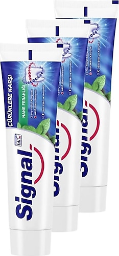 Signal Beyaz Güç Nane Ferahlığı 100 ml 3 Adet Diş Macunu