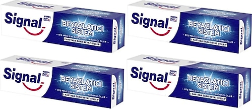 Signal Beyazlatıcı Sistem 75 ml 4 Adet Diş Macunu