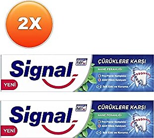 Signal Çürüklere Karşı Nane Ferahlığı Florürlü Diş Macunu 100 ml 2 Adet
